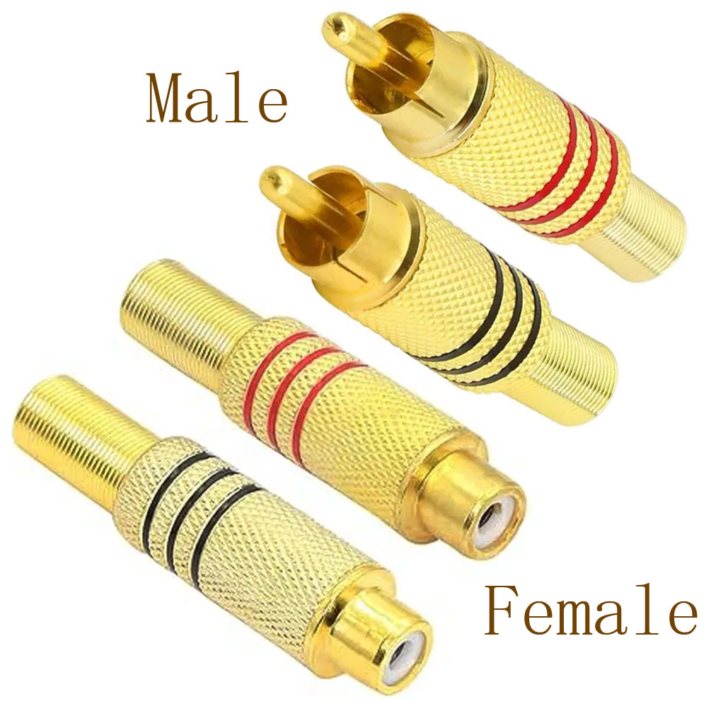 Home Improvement Videos - 4 adet RCA fiş altın kaplama