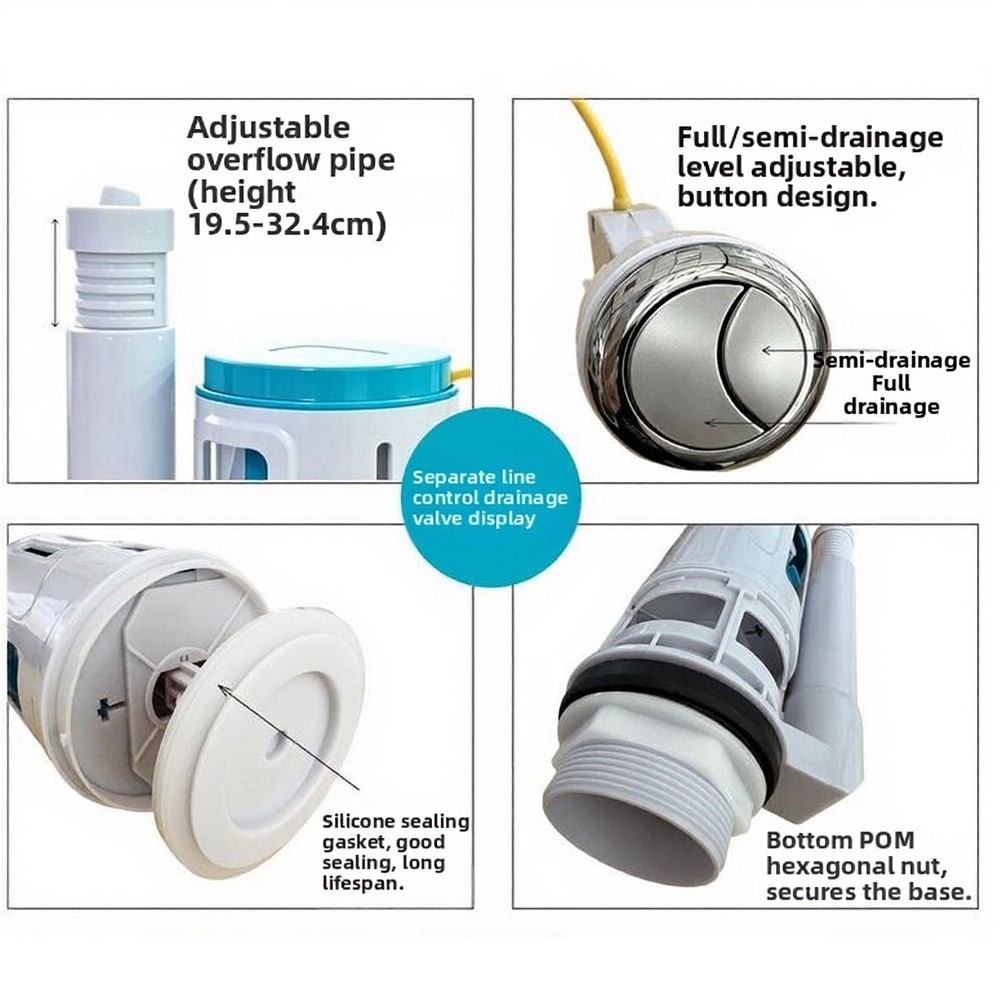 1 adet çift tahliye vanası kab - Toilet Flush Valve incelemesi ve fiyatı